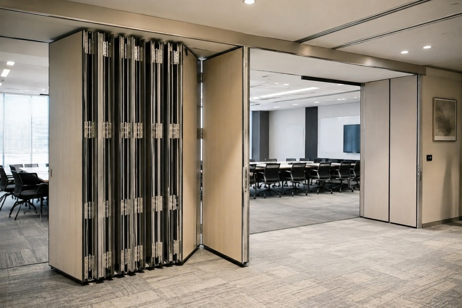 Modern Office with Folding Partition
