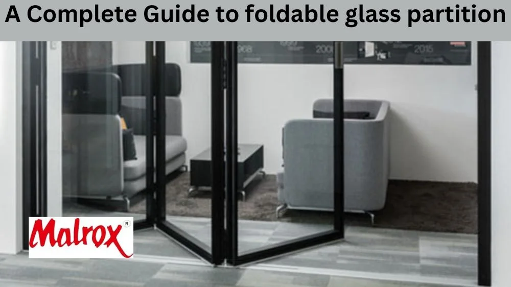 foldable glass partition